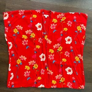 Red Floral Kimono